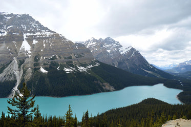 mountains and blue lake