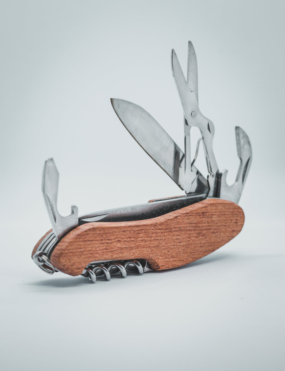 multitool with wooden handle