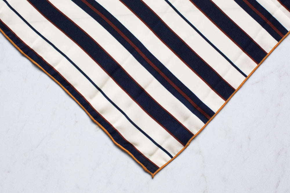 navy white stripe scarf
