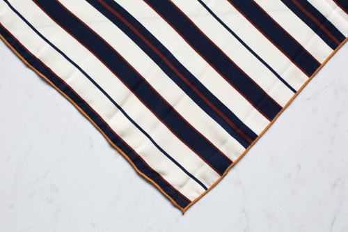navy white stripe scarf