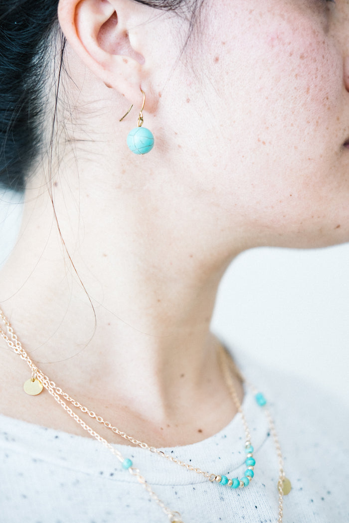 The Turquoise Drop Earrings
