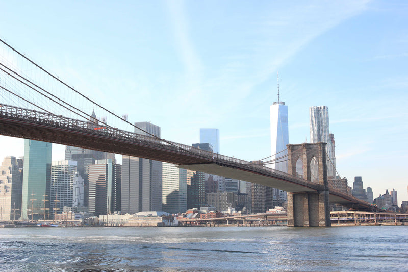 A New York bridge stretching across the water