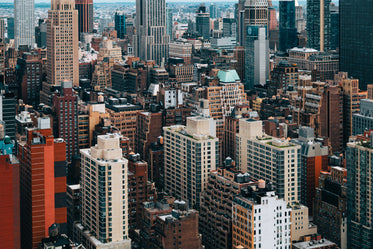 new york city buildings and water towers