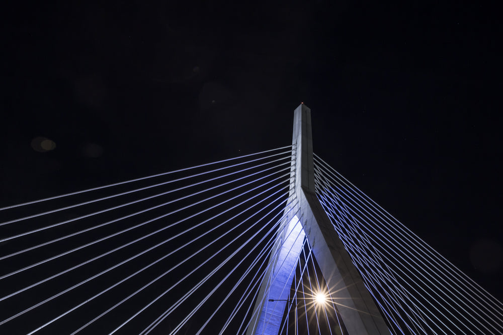 night bridge in boston