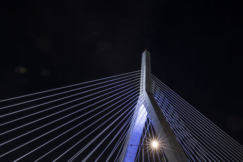 night bridge in boston