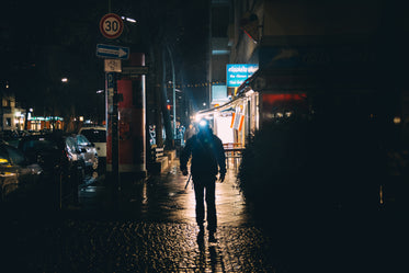 night walk on city street