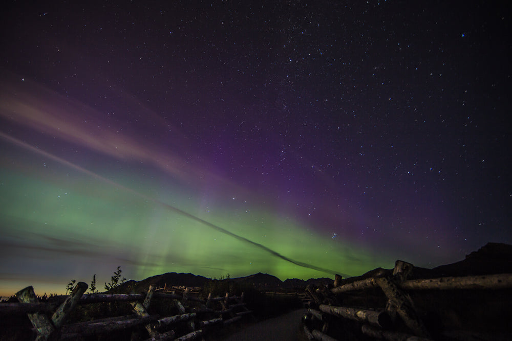 northern lights through sky