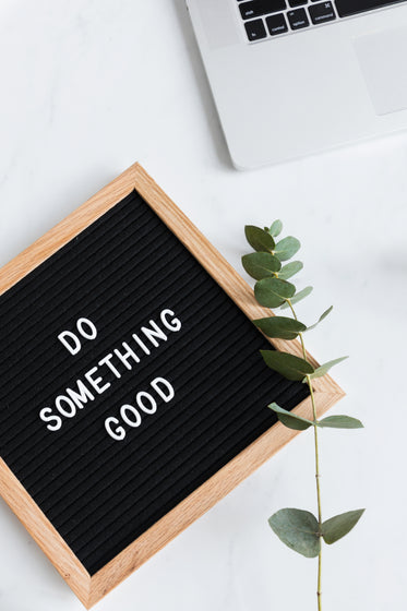 notice board with a motivational phrase