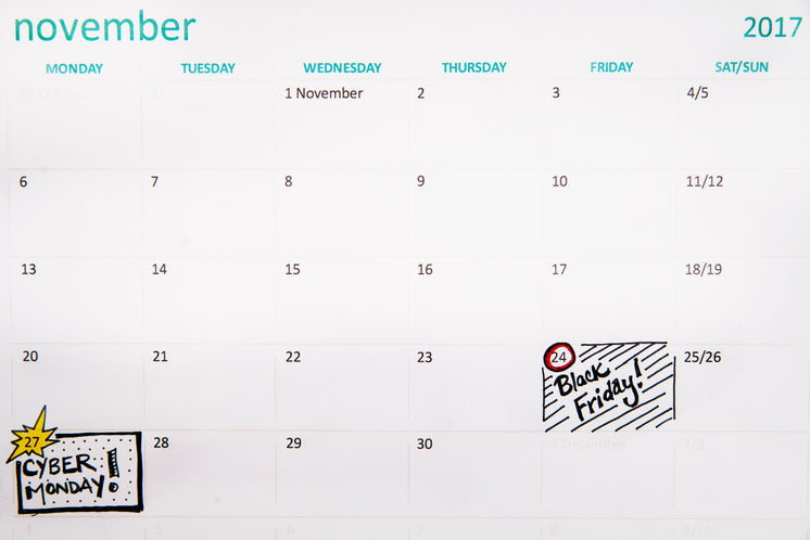 November Sale Calendar