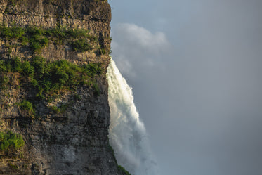 oblique view of waterfall