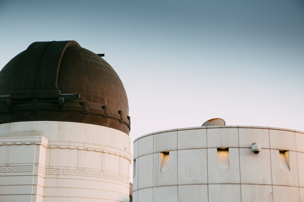 observatory under a darkening sky