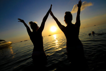 Picture of Ocean Sunset Swim - Free Stock Photo