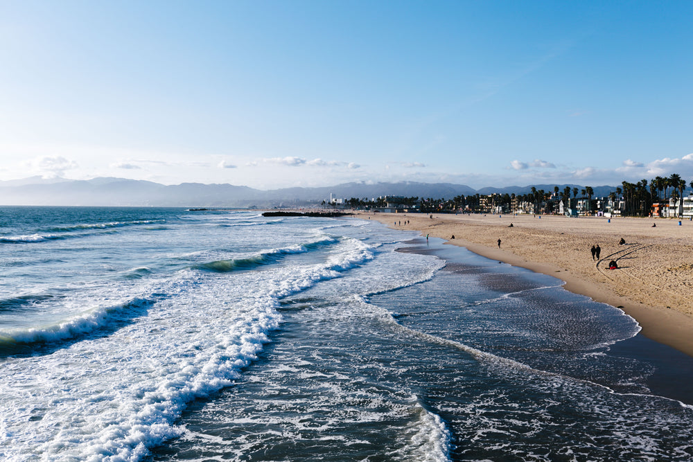 ocean waves on beach