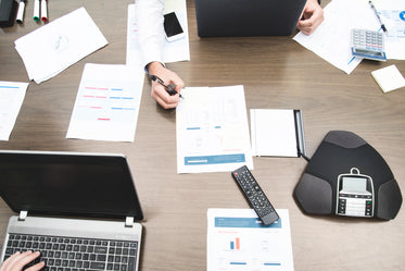 Free Office Meeting Flatlay Image: Browse 1000s of Pics