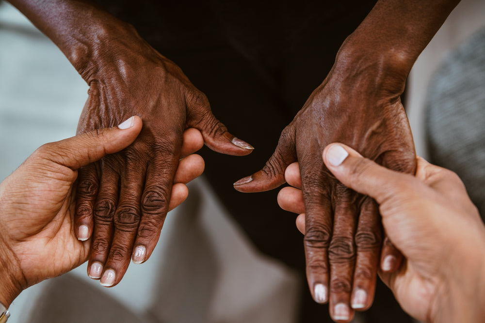 old hands in young hands