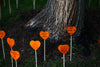 orange hearts with hand written text of remembrance