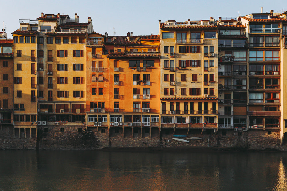 orange palette of buildings