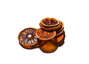 orange slices on a white background