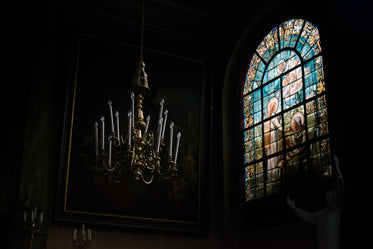 ornate stained glass window