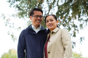 outdoor portrait of a man and woman