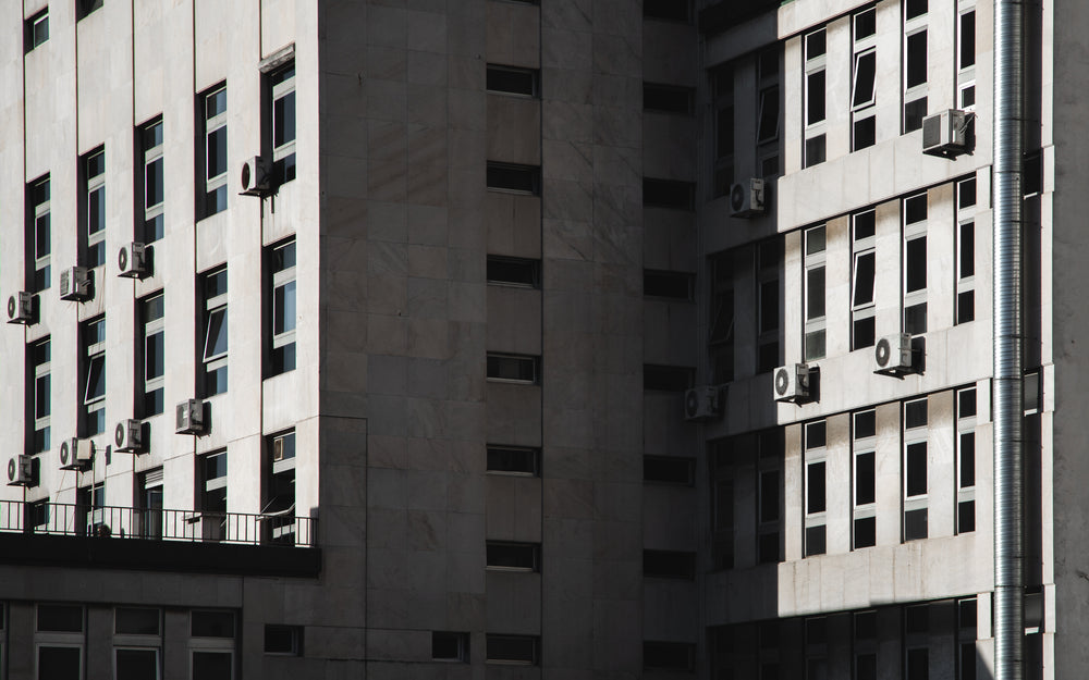 outer walls of building with several windows