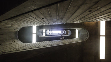 oval stairwell looking up