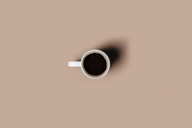 overhead coffee brown