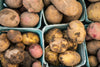 overhead view of potatoes