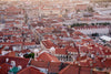 overhead view of the red clay rooftops of lisbon