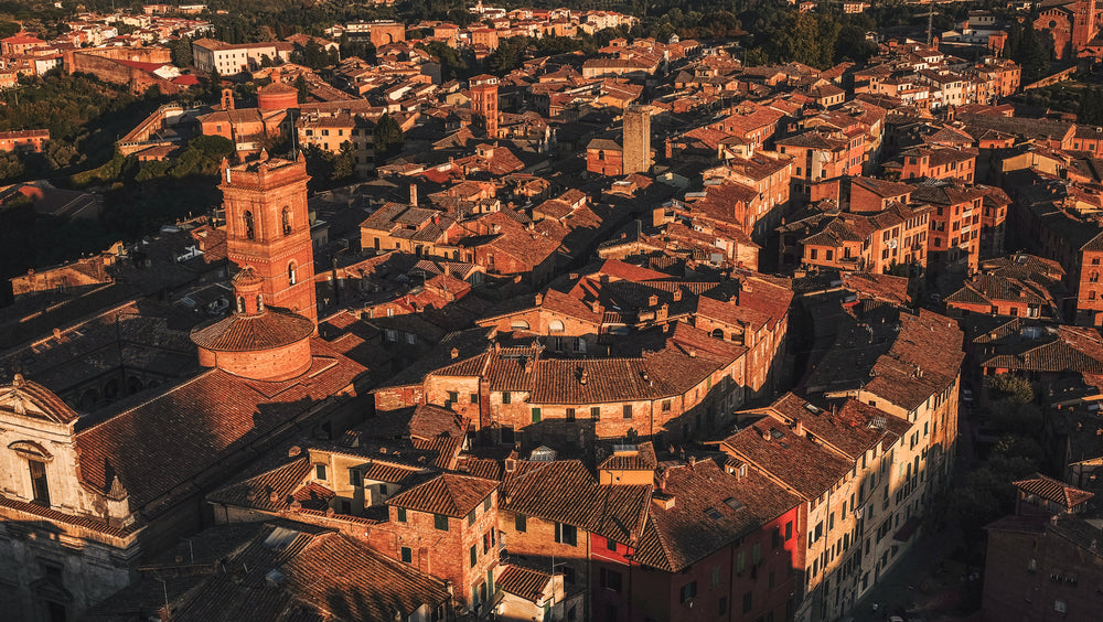 overlooking end of day in old town