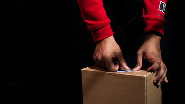 packaging box in shadows