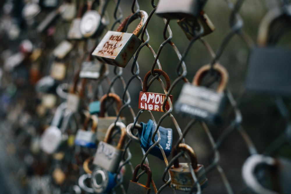 padlocks on the fence