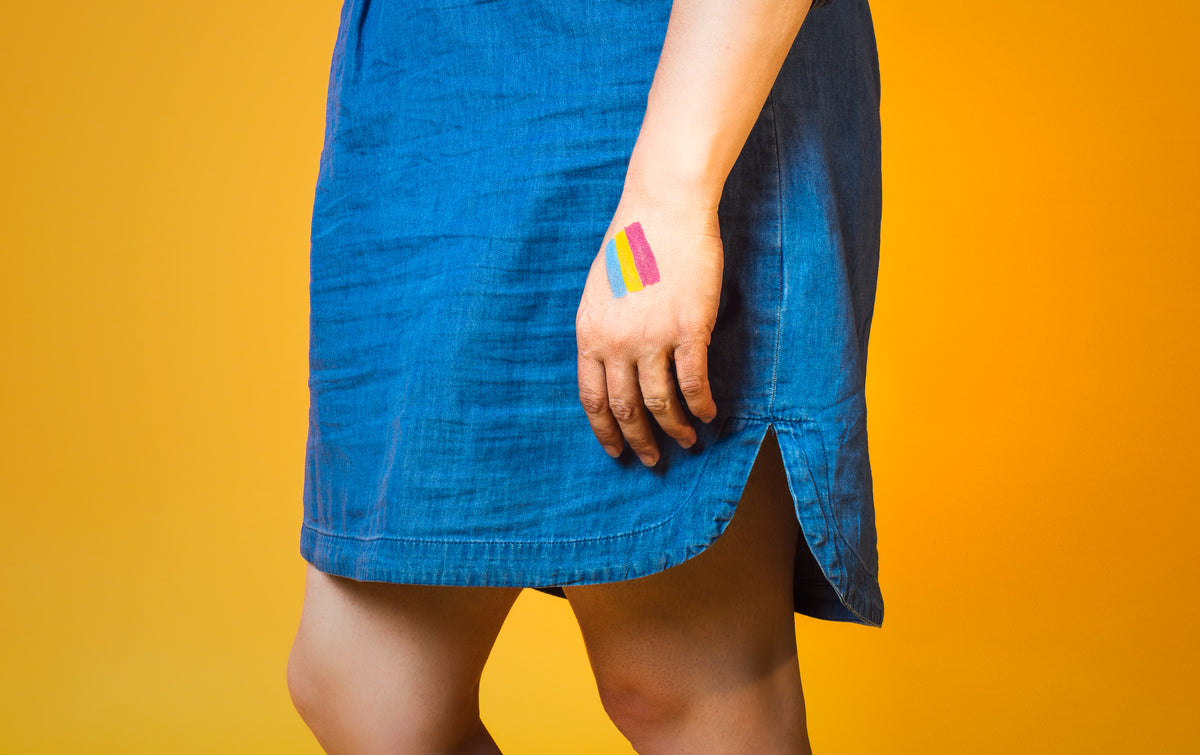 pansexual pride flag hand paint