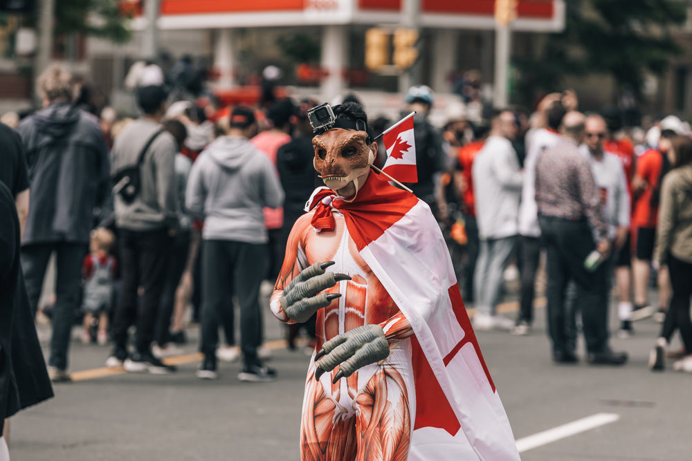 parade attendee in fancy dress