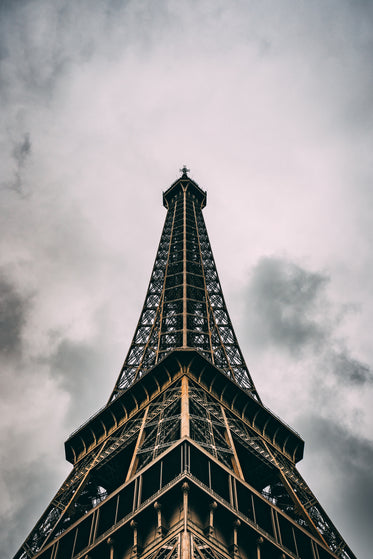 Browse Free HD Images of Paris France Eiffel Tower Under Clouds