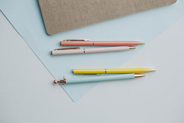 pastel colored ball point pens