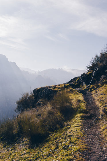 pathway upwards on a steep cliff