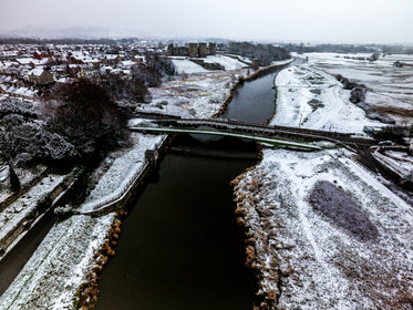 pedestrian and bike bridge over river