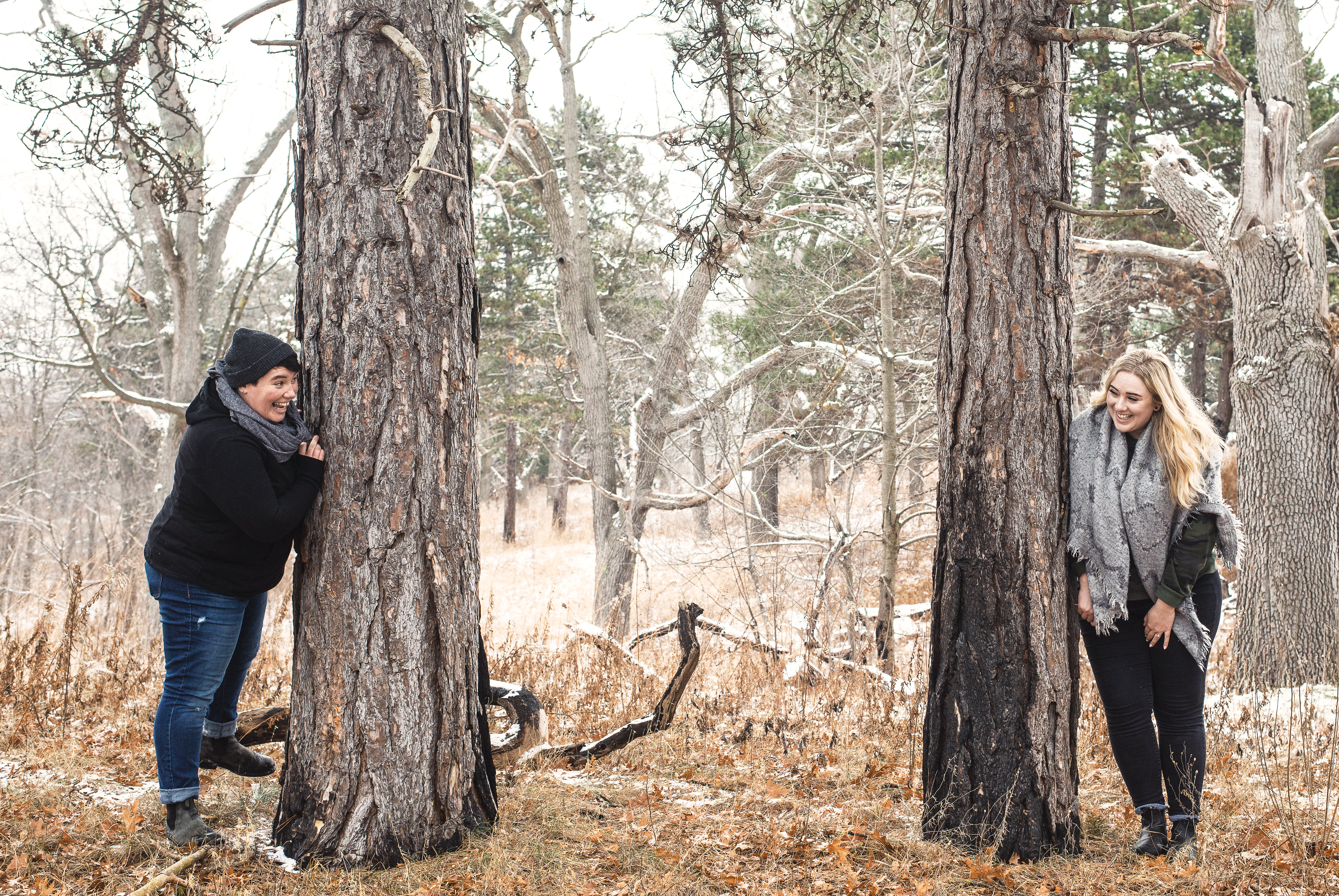 Peekaboo! It's Me: Your Fiancee! Behind This Tree!