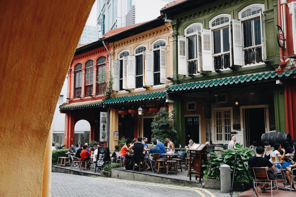 people enjoying drinks on the patio