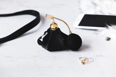 perfume bottle on vanity table