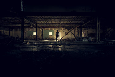 person standing in the shadows