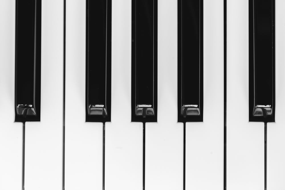 piano keys from above