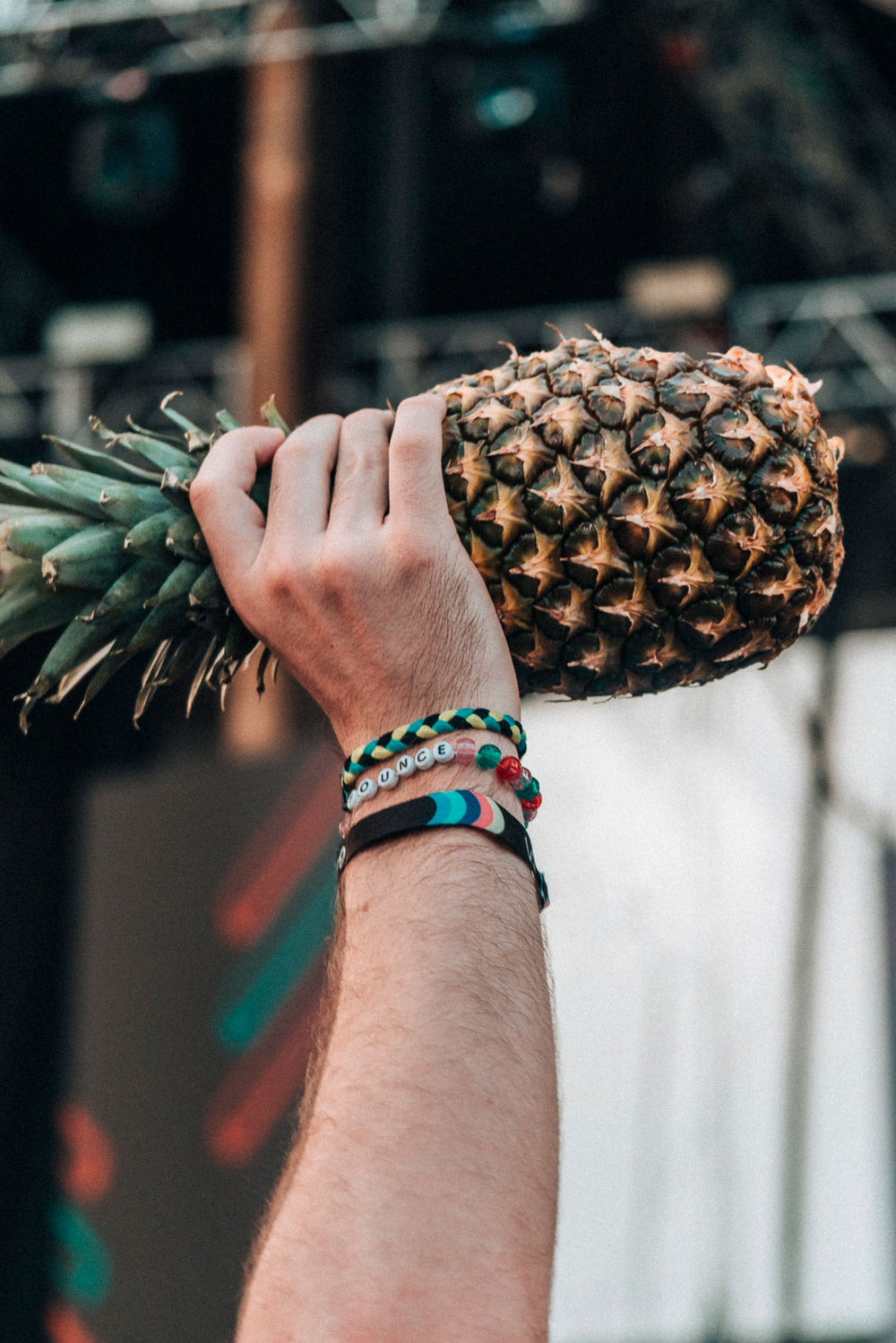 pineapple in hand