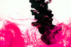 pink and black ink drop