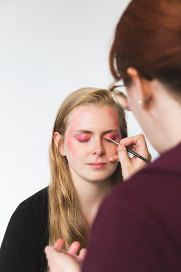 pink makeup by artist