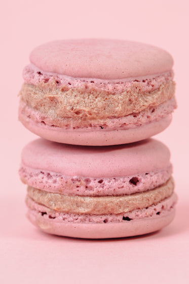 pink on pink macarons