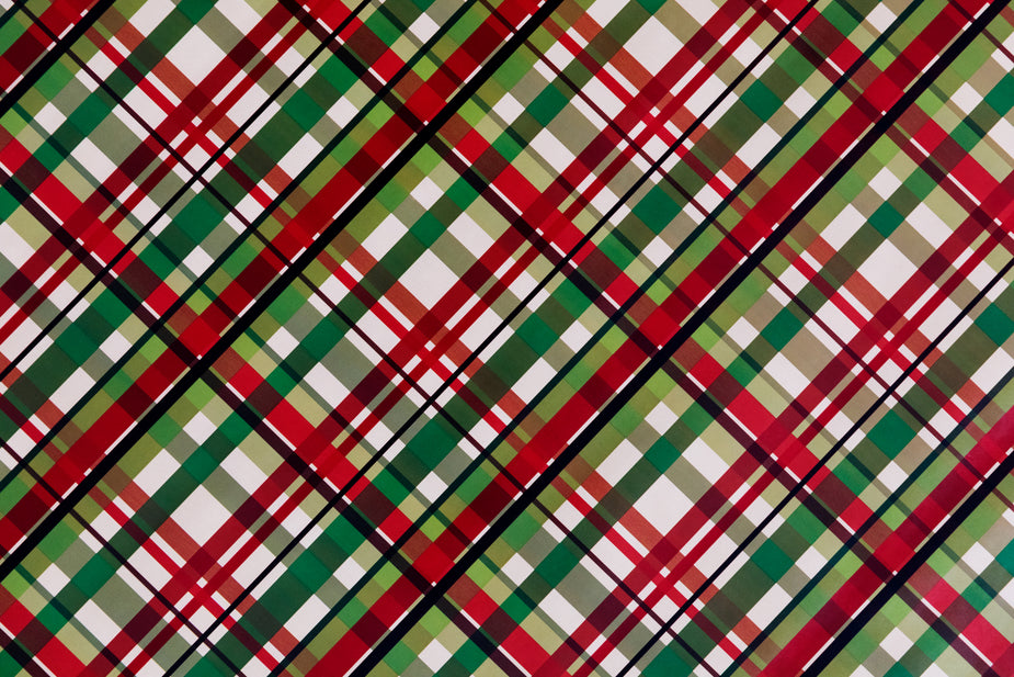 Plano de fundo com tema de natal com padrão xadrez vermelho