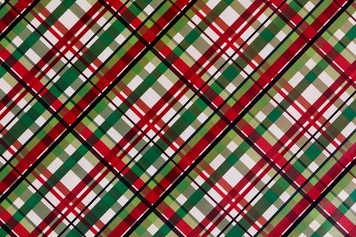 plaid gift wrap paper background