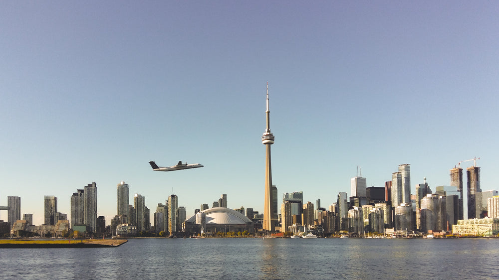 plane takes off in toronto